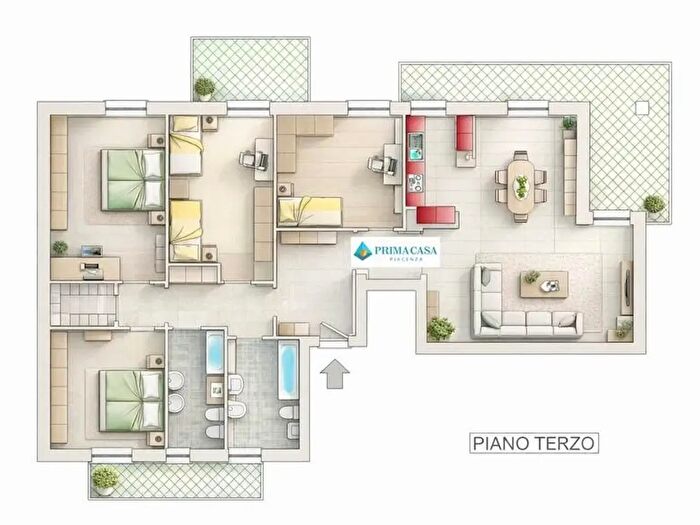 Appartamento con 5 locali in vendita in Piacenza