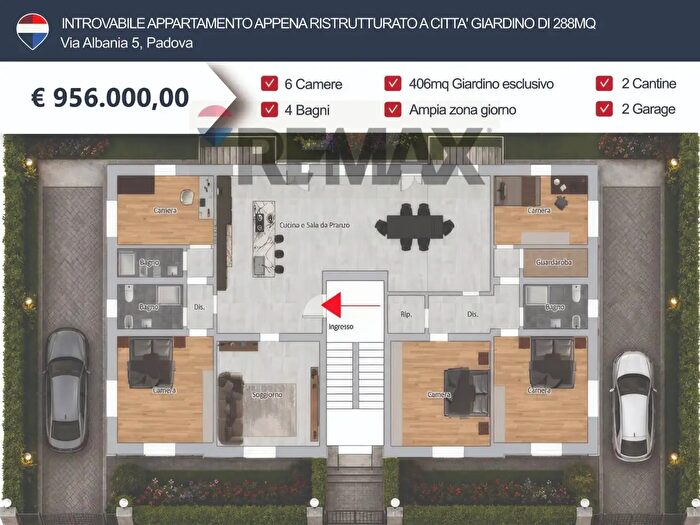 Appartamento con 10 locali in vendita in Via Albania, Padova