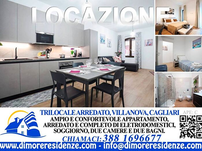 Appartamento trilocale in affitto in Via San Giacomo, Villanova, Cagliari