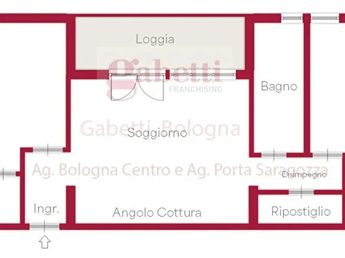 Appartamento trilocale in affitto in Via Gramsci, Bologna