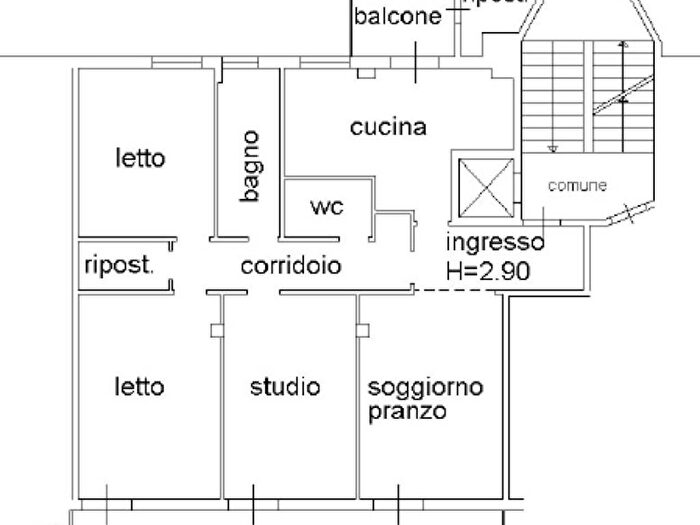Appartamento con 5 locali in affitto in Via Cesare Battisti, Centro Urbano, Cesena