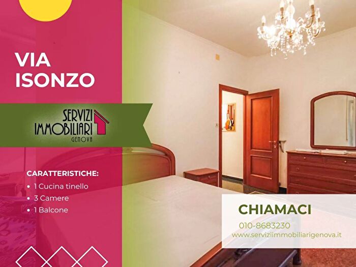 Appartamento quadrilocale in affitto in Via Isonzo, Sturla, Genova