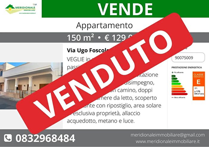 Appartamento con 5 locali in vendita in Via Ugo Foscolo Veglie Lecce, Veglie