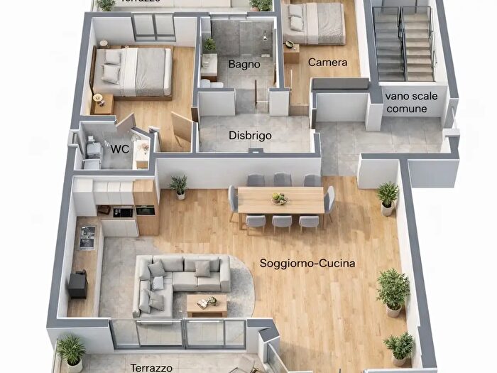 Appartamento trilocale in vendita in Sarego