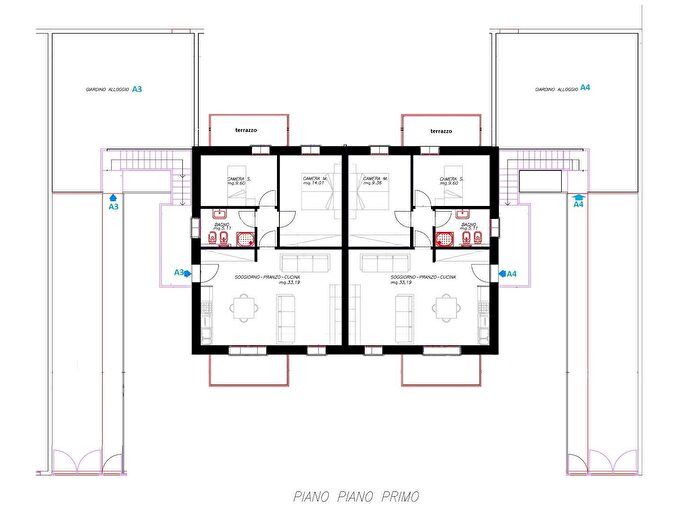 Appartamento trilocale in vendita in Cascina