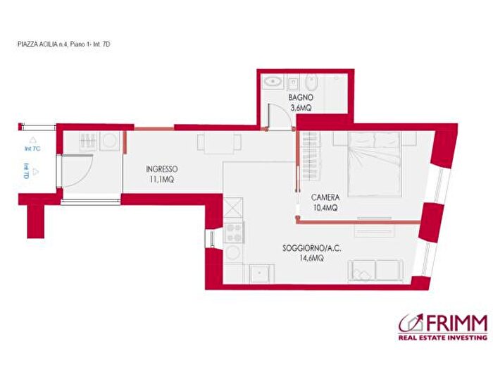 Appartamento bilocale in vendita in Piazza Acilia, Roma