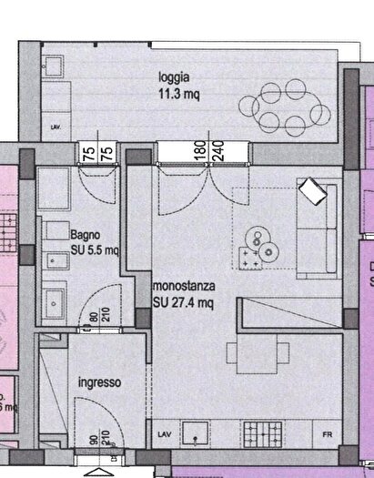 Appartamento monolocale in vendita in Pisa