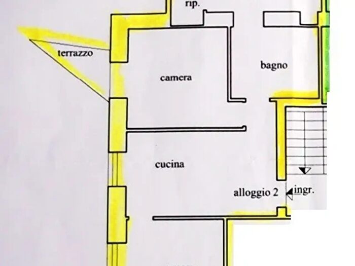 Appartamento trilocale in vendita in Garibaldi, Dolcedo