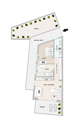 Appartamento trilocale in vendita in Via Belvedere, Molveno