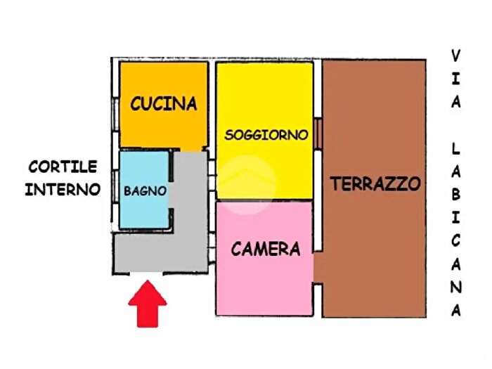 Appartamento bilocale in vendita in Via Labicana, Roma
