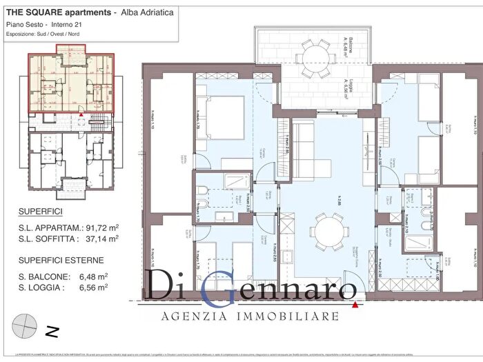 Appartamento quadrilocale in vendita in Via Toscana, Alba Adriatica