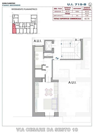 Appartamento monolocale in vendita in Via Cesare da Sesto Milano, Milano