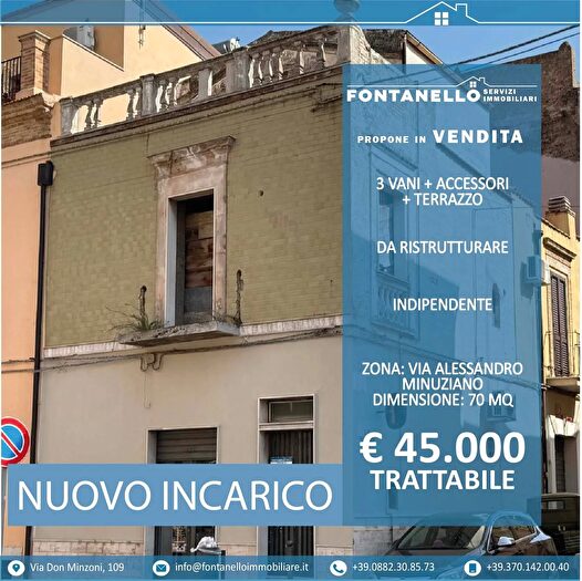 Appartamento trilocale in vendita in Via Alessandro Minuziano, San Severo