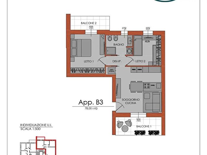 Appartamento trilocale in vendita in Via Campi, Piacenza