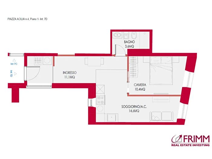 Appartamento bilocale in vendita in Piazza Acilia, Roma