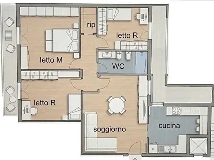 Appartamento quadrilocale in vendita in Via Padre Pio da Pietrelcina, Capurso