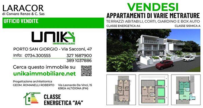 Appartamento trilocale in vendita in Via Giordano Bruno Snc, Altidona
