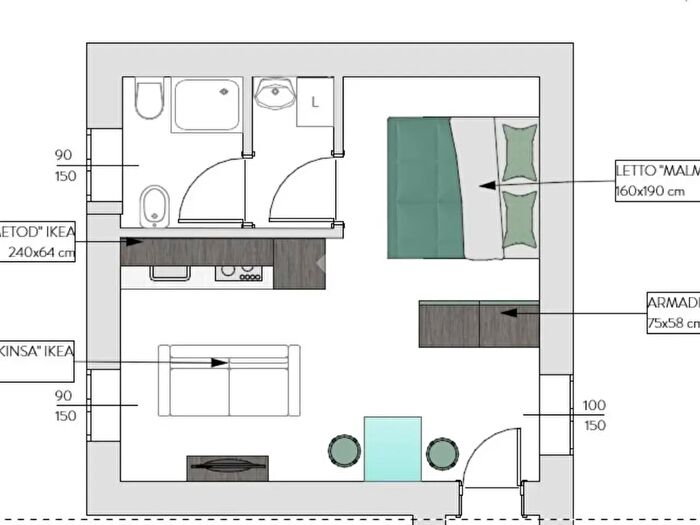 Appartamento monolocale in vendita in Via Padova, Gessate