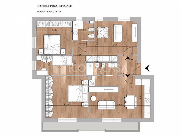Appartamento con 5 locali in vendita in Via Castellana Sicula, Roma