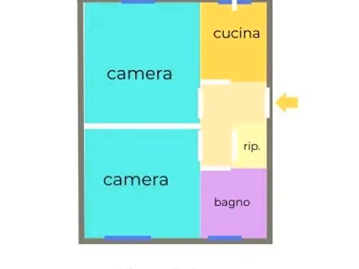 Appartamento trilocale in vendita in Via Toscana, Cecina