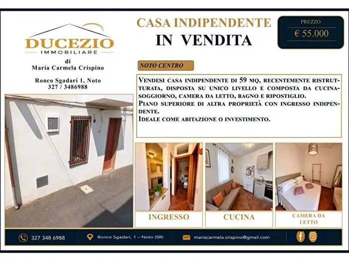 Casa bilocale in vendita in Noto
