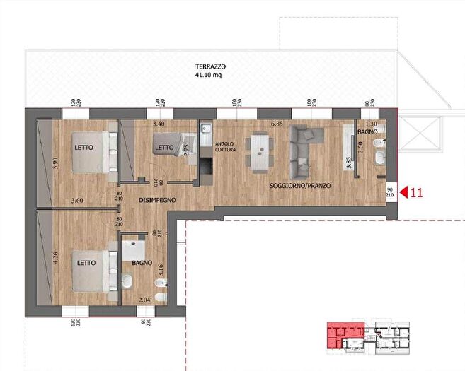 Appartamento con 5 locali in vendita in Reggio Emilia