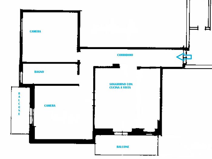 Appartamento trilocale in affitto in Via Negroli, Argonne Corsica, Milano