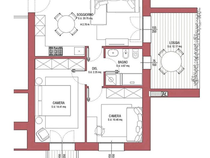 Appartamento trilocale in vendita in Via Nicola Calipari, Parma