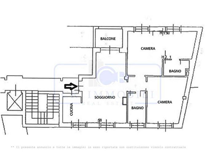 Appartamento trilocale in affitto in Via Camillo Benso di Cavour, Centro, Bollate