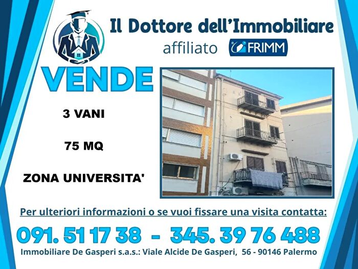 Appartamento trilocale in vendita in Via Monfenera, Palermo