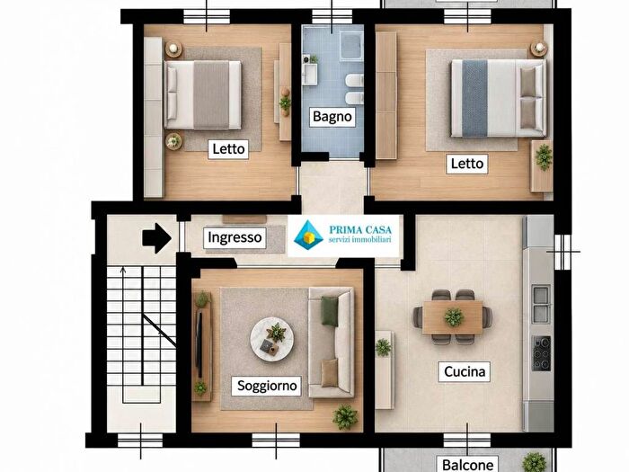Appartamento trilocale in vendita in Centro, Pontenure
