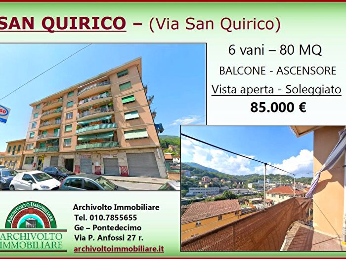 Appartamento trilocale in vendita in Via San Quirico, Pontedecimo, Genova