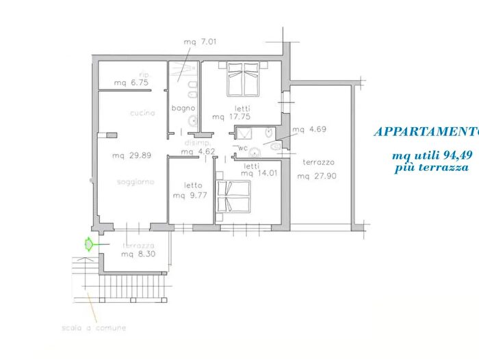 Appartamento con 5 locali in vendita in Via Vittorio Veneto, Dicomano