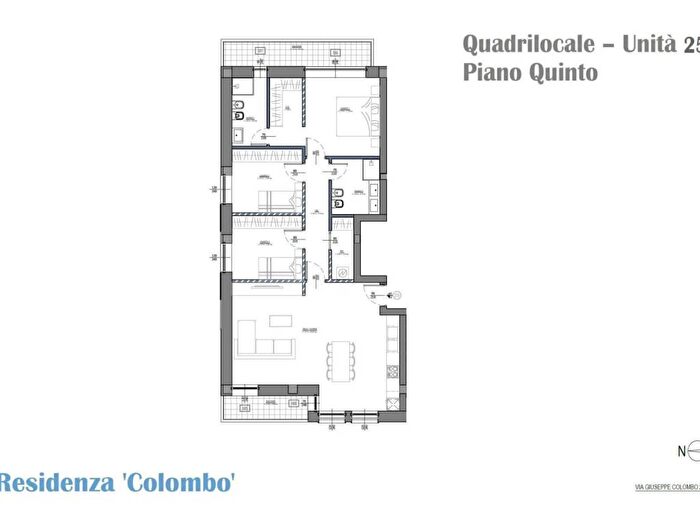Appartamento quadrilocale in vendita in Via Giuseppe Colombo, Città Studi, Milano
