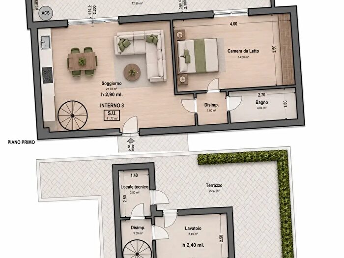 Appartamento trilocale in vendita in Roma