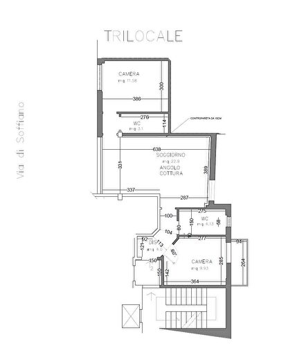 Appartamento trilocale in vendita in Firenze