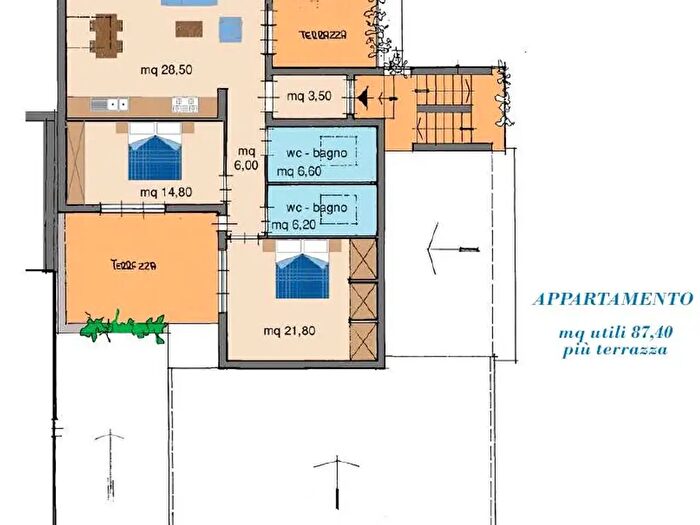 Appartamento trilocale in vendita in Via Vittorio Veneto, Dicomano