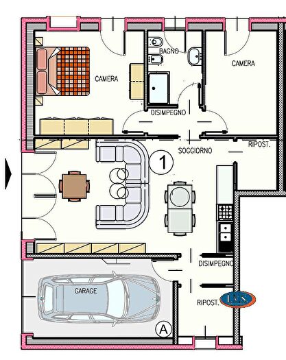 Appartamento trilocale in vendita in Via d Cattaneo N, Montegalda
