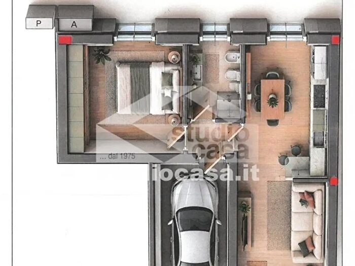 Appartamento bilocale in vendita in Via Tresoldi, Calvenzano