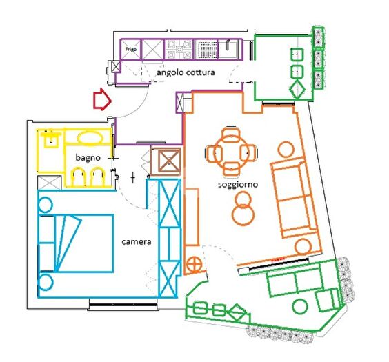 Appartamento bilocale in vendita in Via del Casale Giuliani, Roma