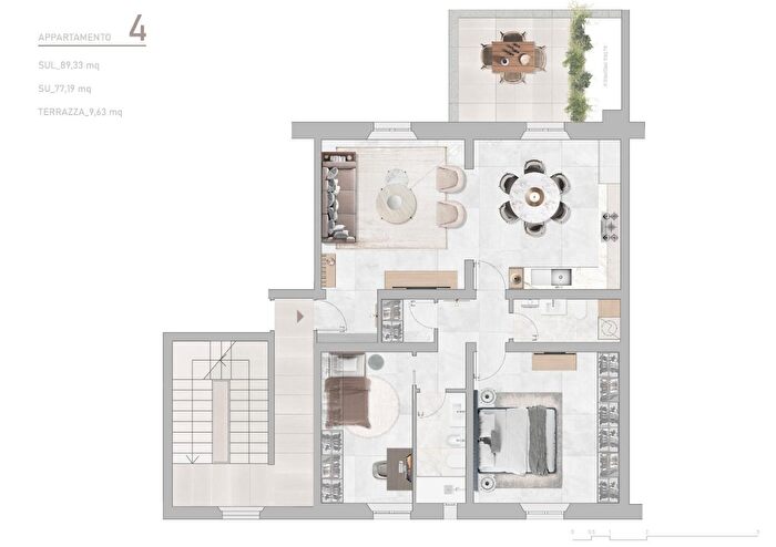 Appartamento quadrilocale in vendita in Poggibonsi