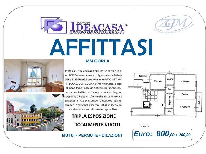 Appartamento trilocale in affitto in Via Sassari, Gorla, Milano