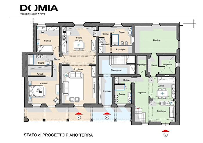 Appartamento con 8 locali in vendita in Cascina