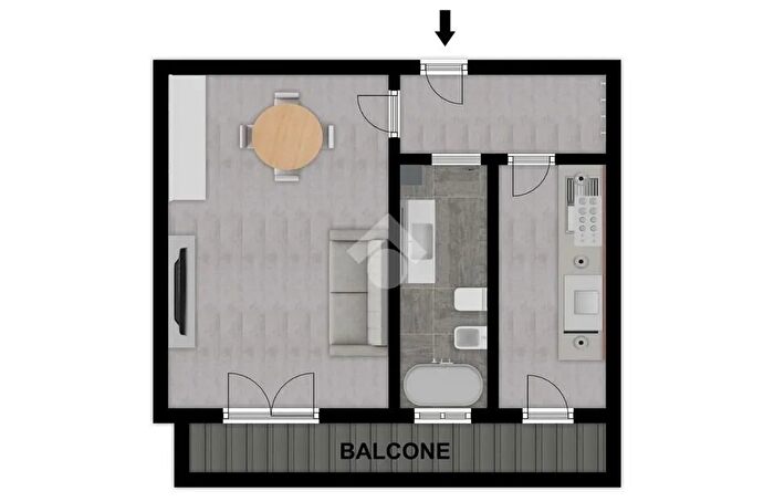 Appartamento monolocale in vendita in Via Monte Cengio, Milano