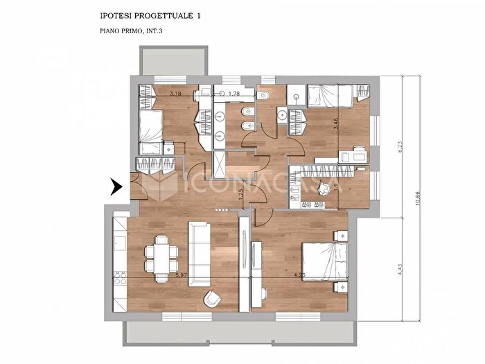 Appartamento con 5 locali in vendita in Via Castellana Sicula, Roma