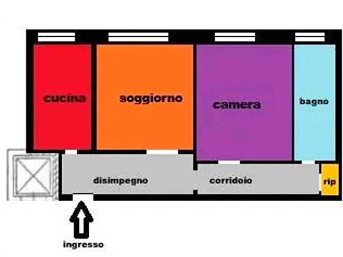 Appartamento bilocale in vendita in Via De Gasperi, Carugate