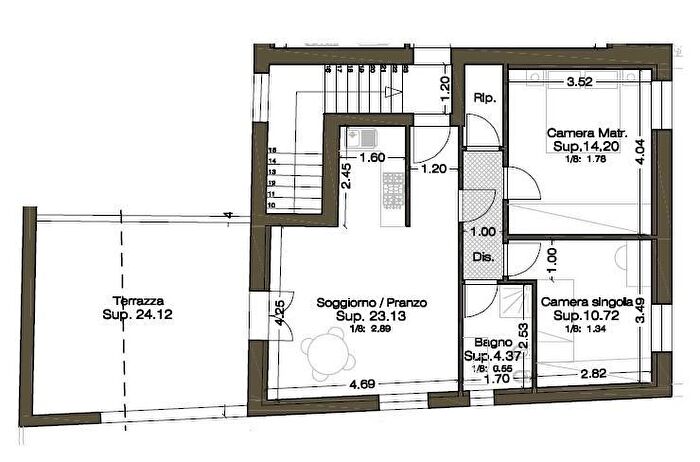 Appartamento trilocale in vendita in Cascina