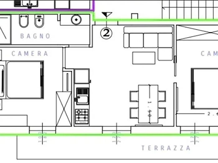 Appartamento trilocale in vendita in Via Cecconi, Firenze