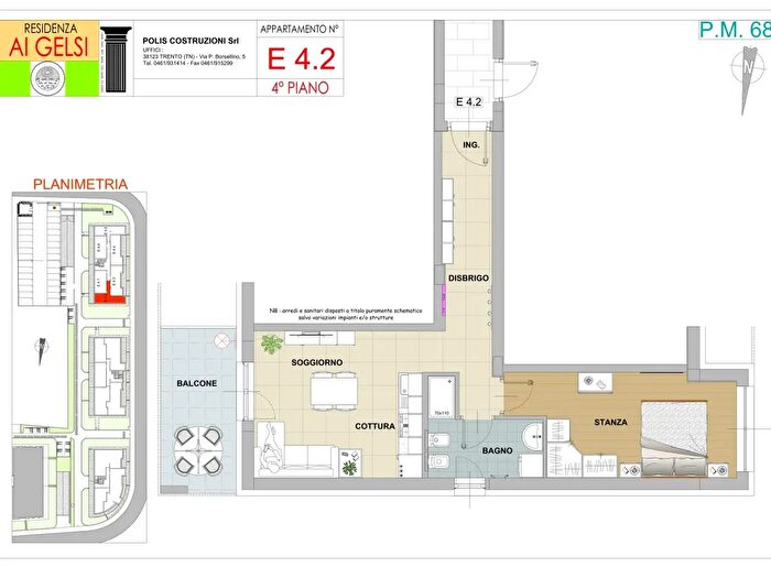 Appartamento bilocale in vendita in Via Don Renzo Cassoni, Trento