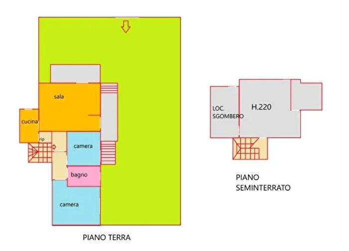 Appartamento trilocale in vendita in Via Montanara, Cecina